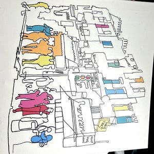 This is a “Street Scene” by Tom Frazier on canvas.